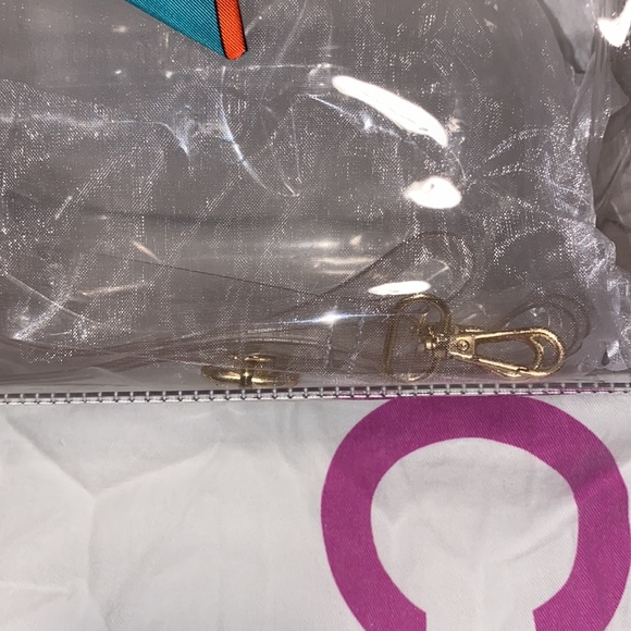 THRU Clear Tote thru by cthrupurse.com with scarf and dust over bag - Picture 3 of 11